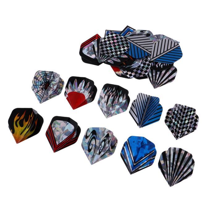 Durable Dart Flights Tails With Clear Spider  Print Set Pattern 1