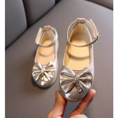M.Dian - Girl's Leather Flat Shoe - Gold