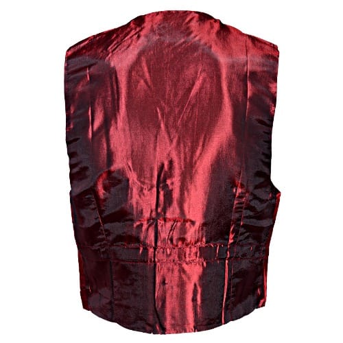 Plain Four Button Suit Waistcoat - Wine - MWC-1437