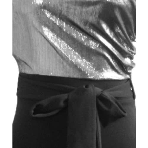 Metallic One Shoulder Jumpsuit - Black/silver