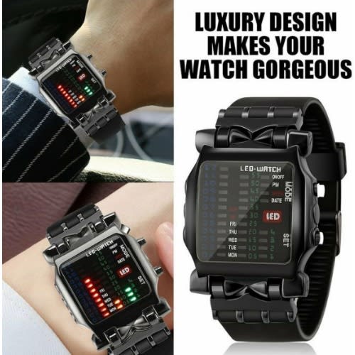 Waterproof Led Digital Men's Wrist Watch