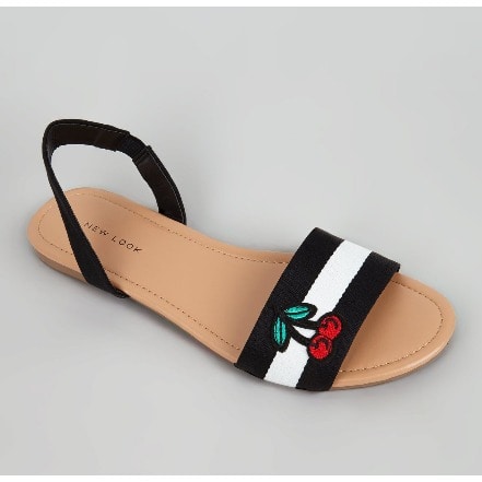 Black Stripe Applique Cherry