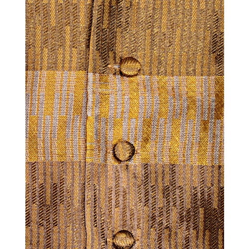 Crafted Waistcoat - Gold & Brown - MWC-1397