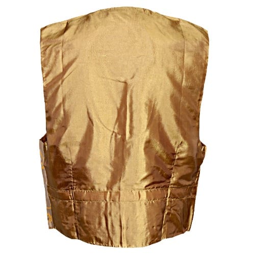 Four Buttoned Detailed Waistcoat -Gold & Yellow - MWC-1382
