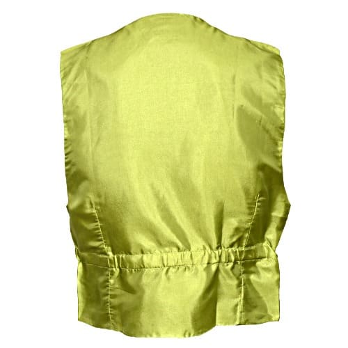 Classic Patterned  Waistcoat - Lemon & White - MWC-1381