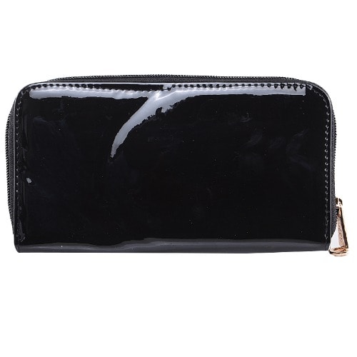 Pure Synthetic Leather Female Classy Purse-Black