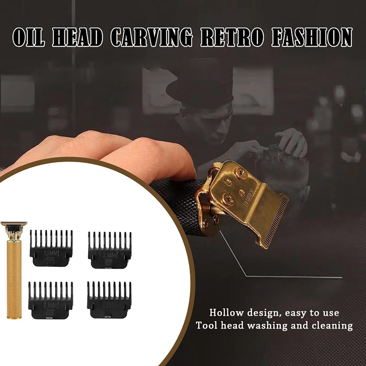 USB Electric Hair Cutting Machine Rechargeable Hair Clipper Man  Trimmer For Men Beard Retro Pet