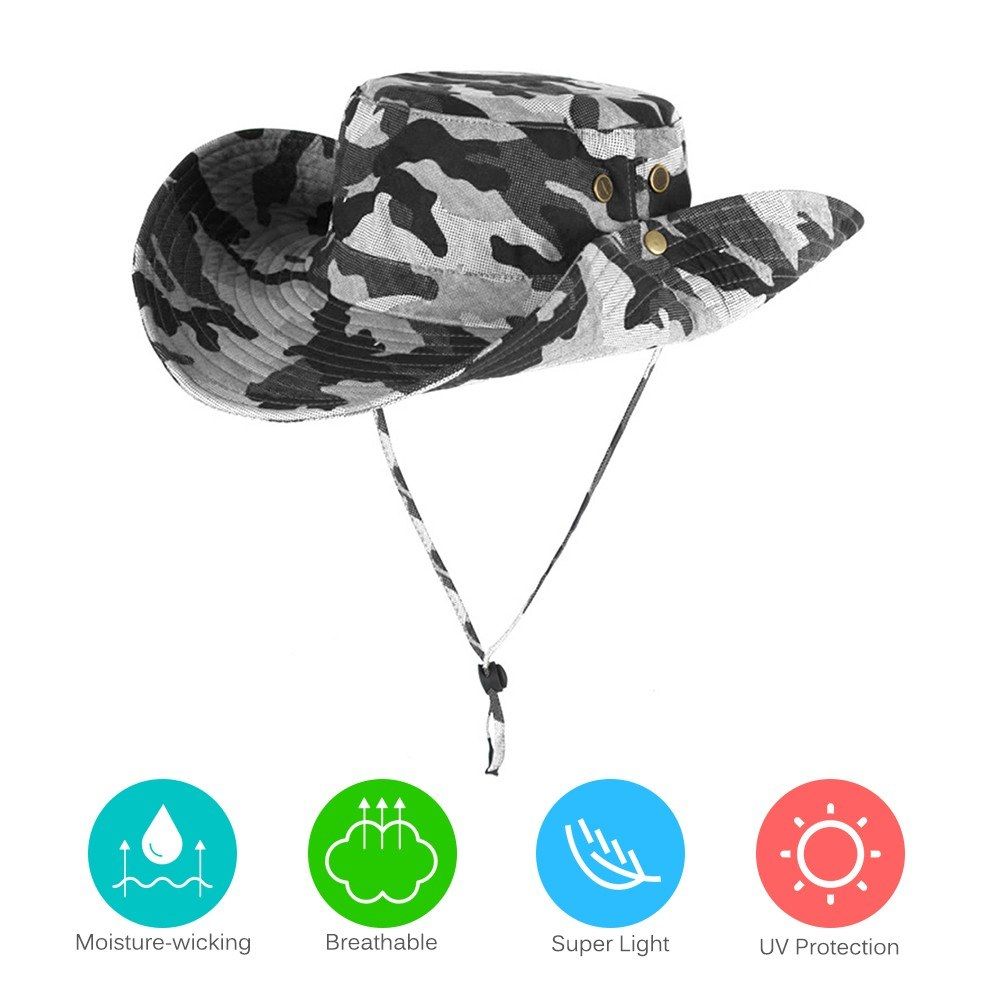 Outdoor Boonie Hat Wide Brim Breathable Hunting Fishing