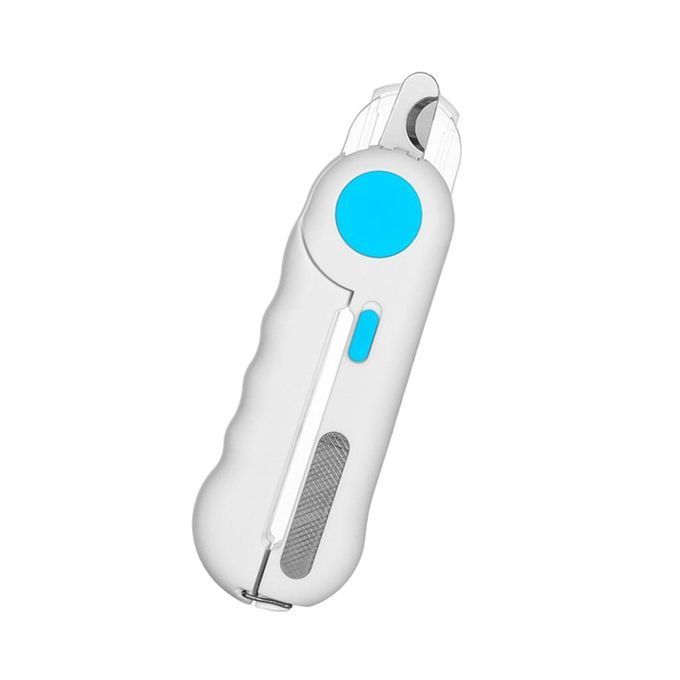 Safety Pet Nail Clippers Claws  Steel Blades White Blue