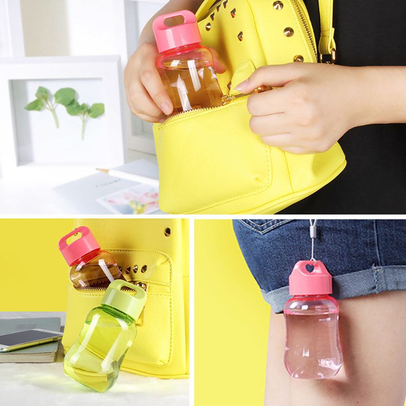 180ml Portable Mini Plastic Water Bottle Children Kids-Black