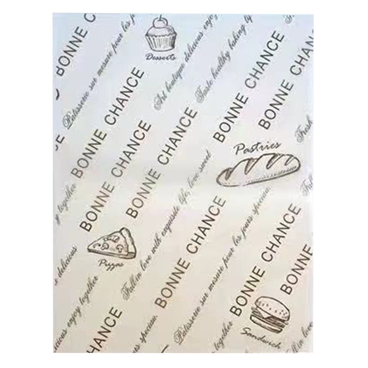 50Pcs Food Basket Liner Barley Print Tray Liner G