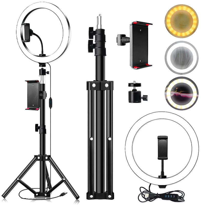 10 Inch Ringlight - With BT Remote - 2022 Makeup Light And Mic