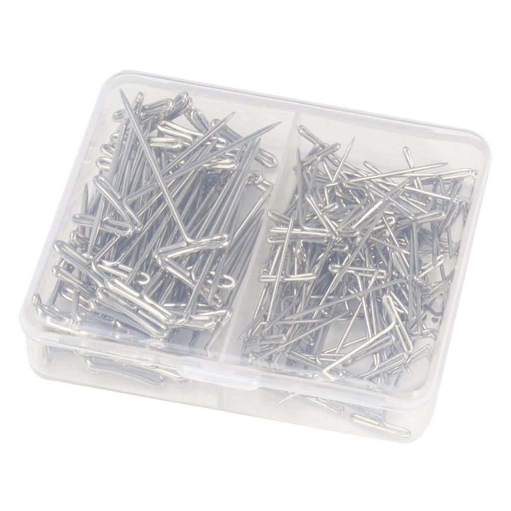 160x Metal 27mm, 38mm T Pins For Modelling Holding Wigs Macrame Sewing