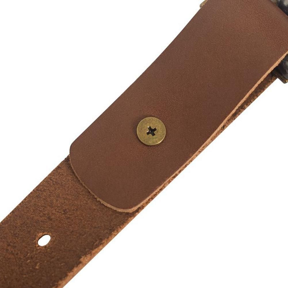 Camera Strap Leather Double Shoulder Leather Harness Strap Photography Gear for DSLR/SLR Camera (Brown)