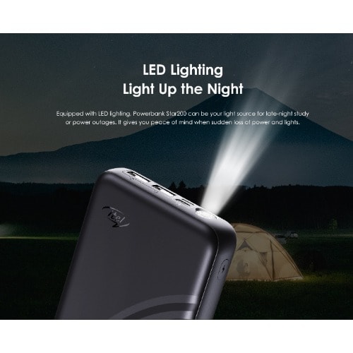 Fast Charging Bright Torch Star 200 Power Bank - 20000mAh
