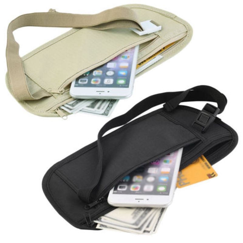 Outdoor Sports Bag Invisible Zipper Waist Pocket Hidden Bag