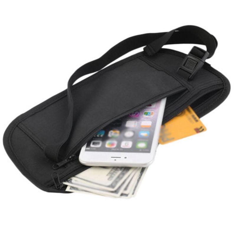 Outdoor Sports Bag Invisible Zipper Waist Pocket Hidden Bag