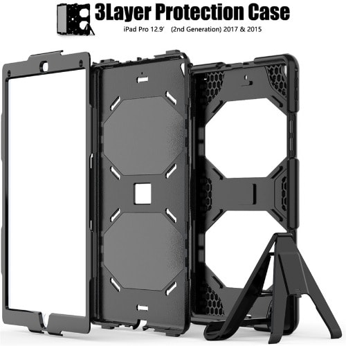Shockproof Hard Heavy Duty Silicone Rugged Protective  Cover For iPad Pro - 12.9 Inches 2017