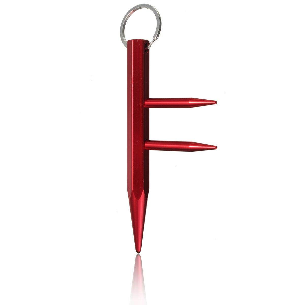 F Stainless Steel Keychain Security KUBOTAN KUBATON Tool Red