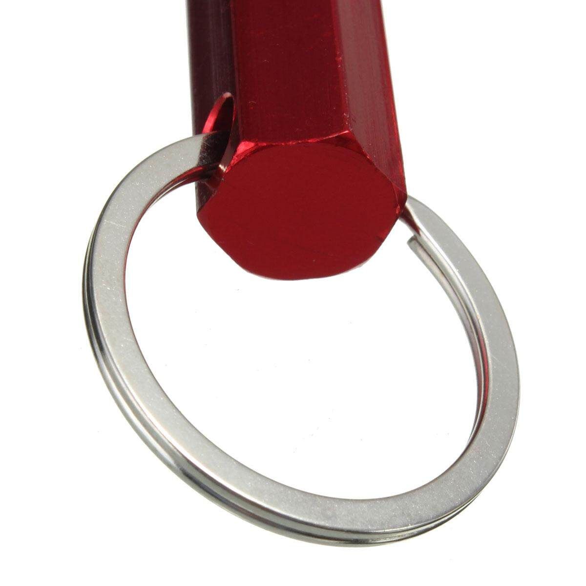 F Stainless Steel Keychain Security KUBOTAN KUBATON Tool Red