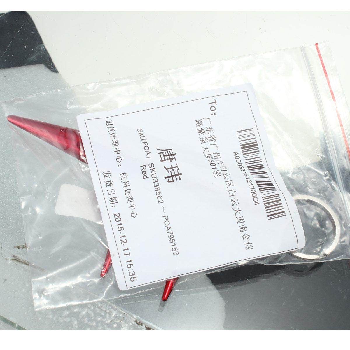 F Stainless Steel Keychain Security KUBOTAN KUBATON Tool Red