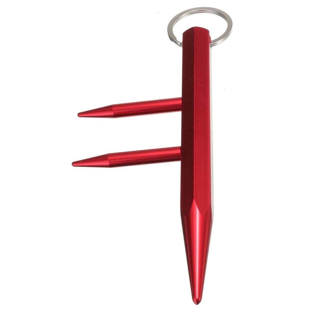 F Stainless Steel Keychain Security KUBOTAN KUBATON Tool Red