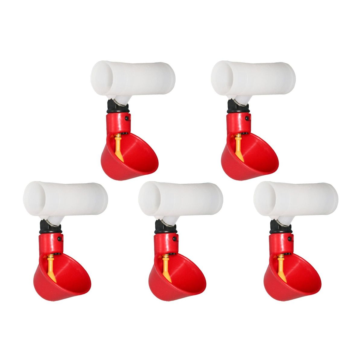 5PCS Automatic Poultry Water Drinking Cups Plastic Feeder Drinker For