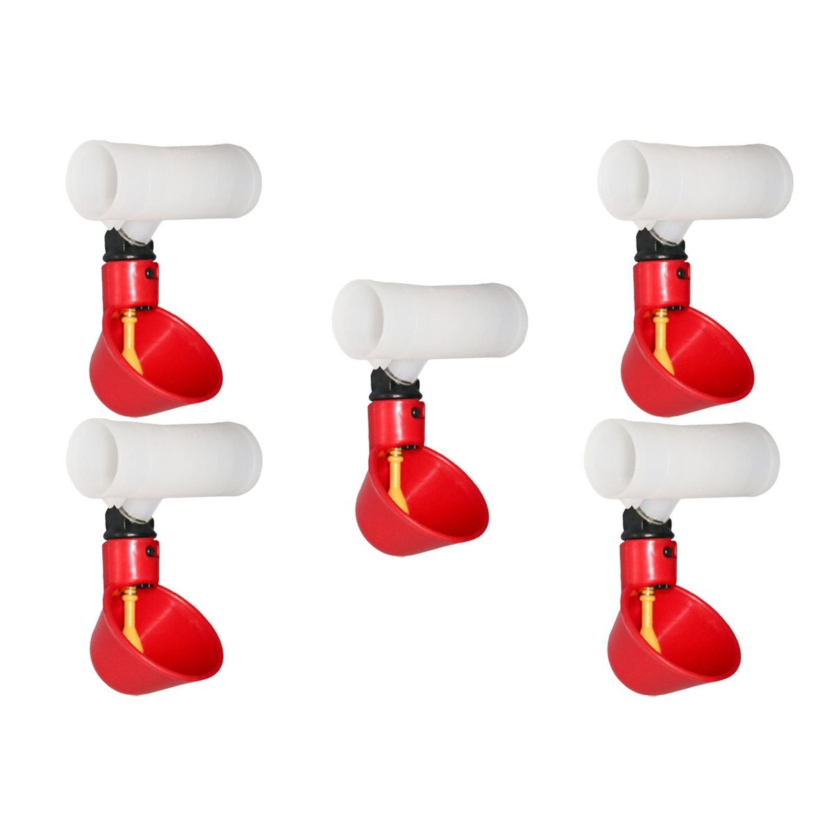 5PCS Automatic Poultry Water Drinking Cups Plastic Feeder Drinker For