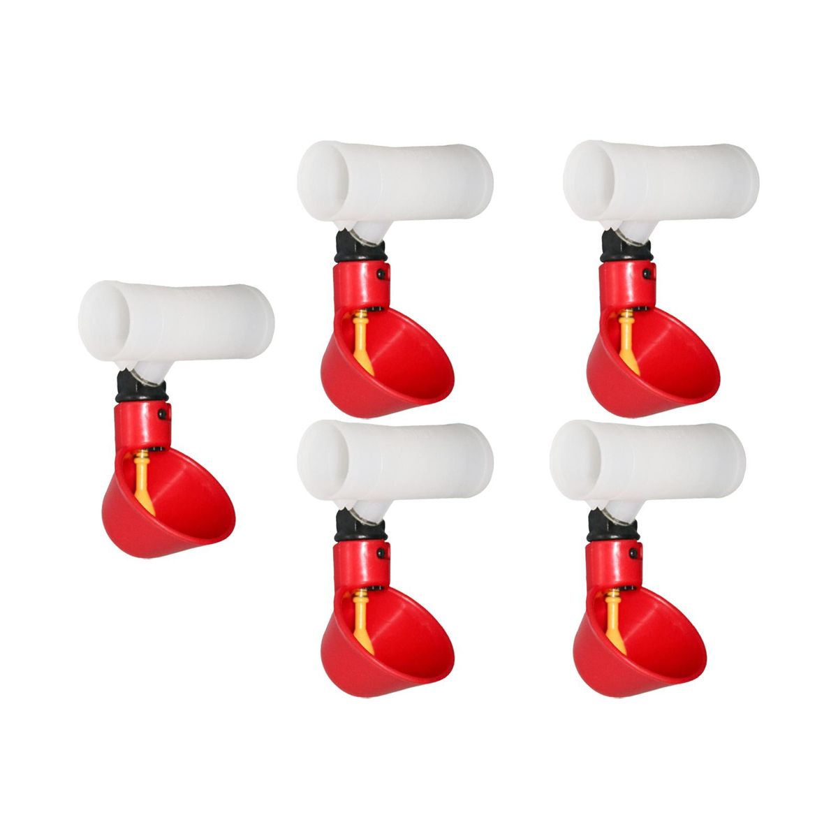 5PCS Automatic Poultry Water Drinking Cups Plastic Feeder Drinker For