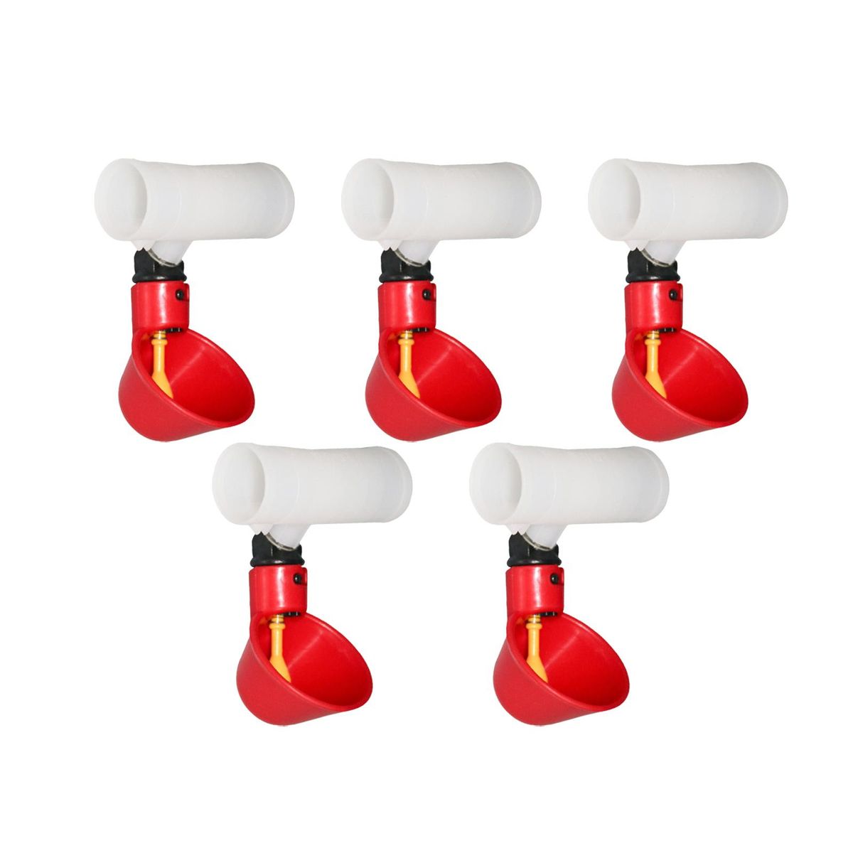 5PCS Automatic Poultry Water Drinking Cups Plastic Feeder Drinker For