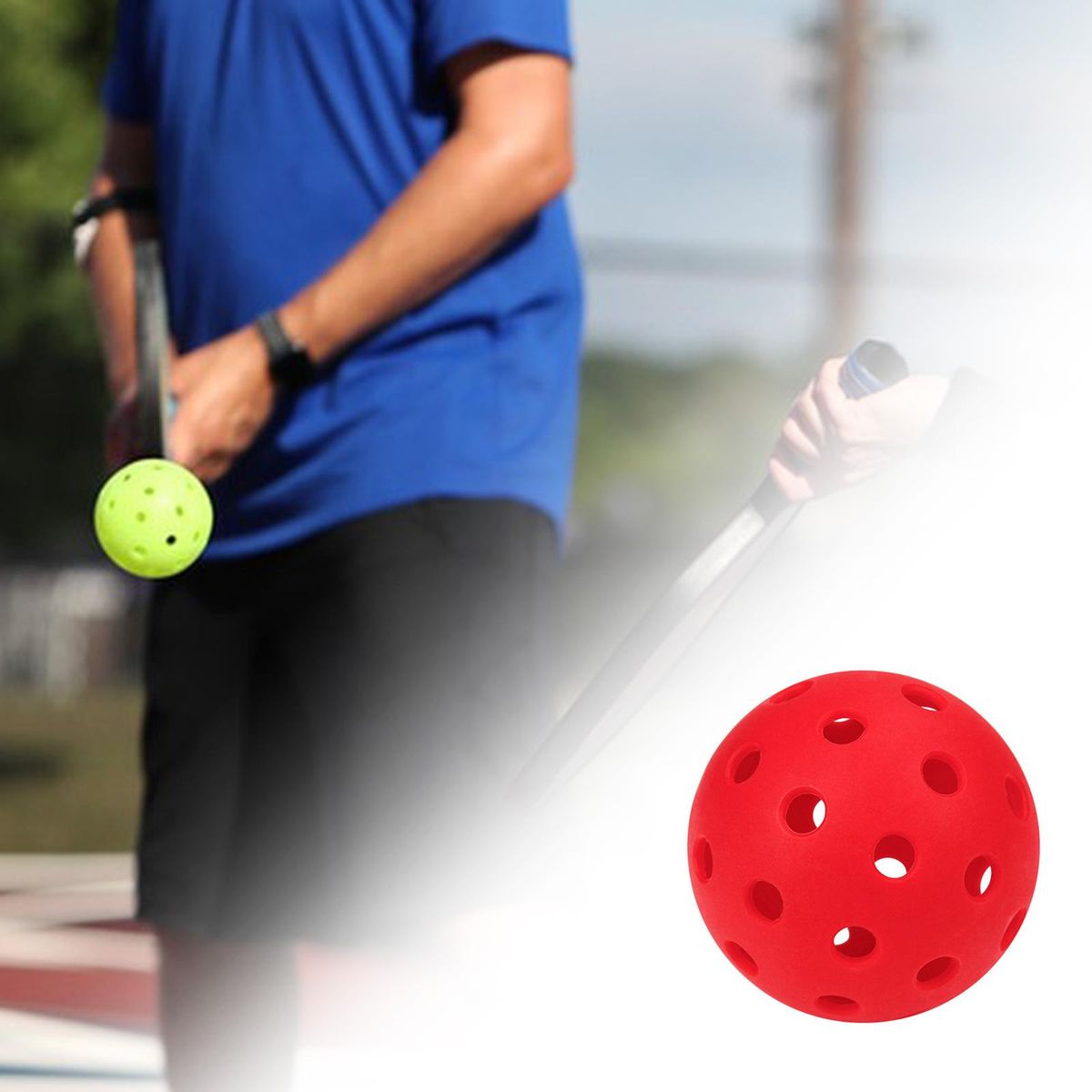 Luminous Pickleball Ball 40 Holes Practice Professional