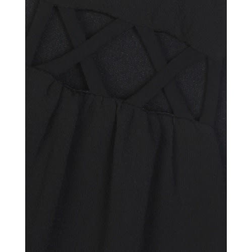 Mock Wrap Sleeveless Jumpsuit - Black
