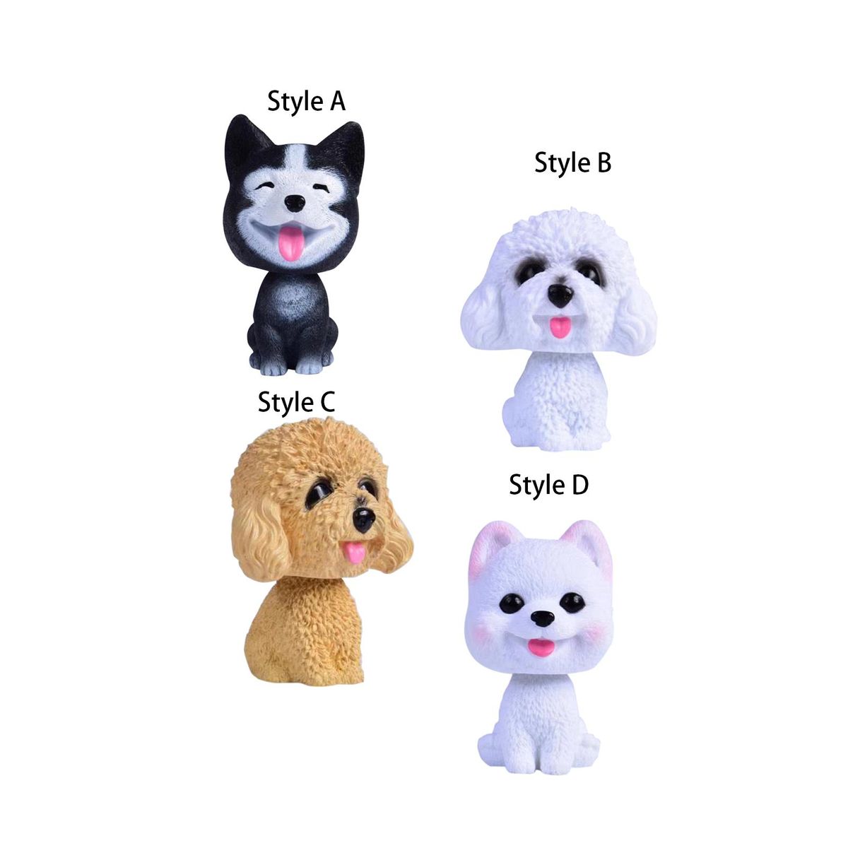 Car Shaking Head Dog Ornament Bobble Head Dog For Style A