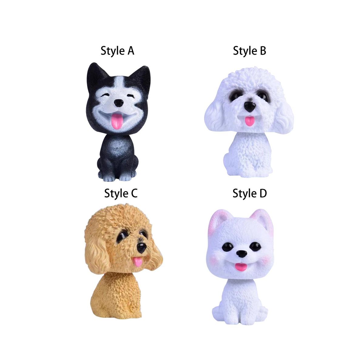 Car Shaking Head Dog Ornament Bobble Head Dog For Style A