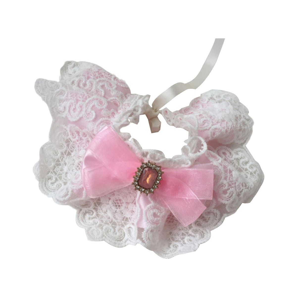 Dog Necklace Soft Texture Pet Neckerchief Pink