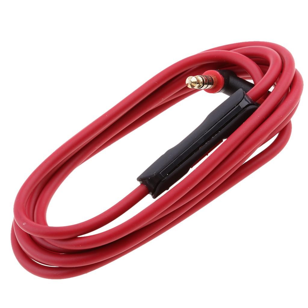 Replacement Audio Cable With Talk/Mic Remote For Beats By Dr. Dre Red