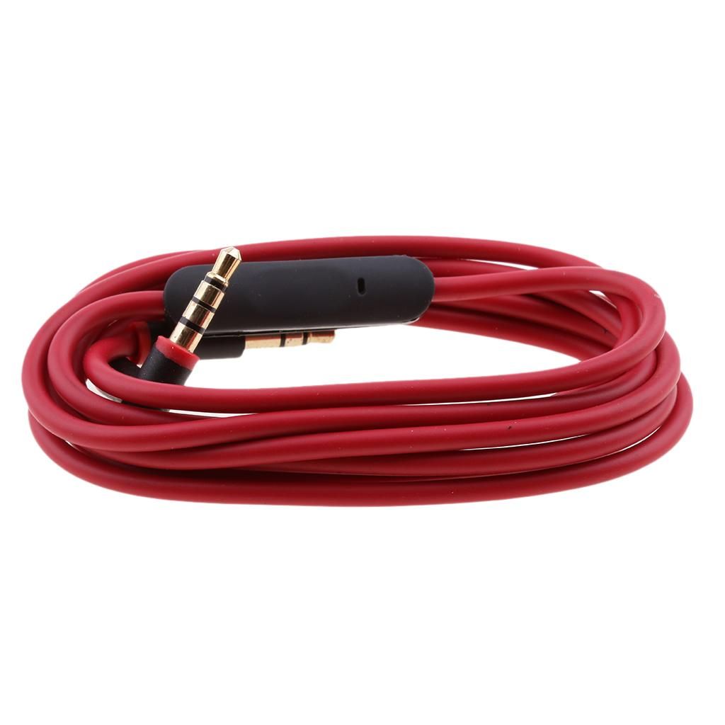 Replacement Audio Cable With Talk/Mic Remote For Beats By Dr. Dre Red