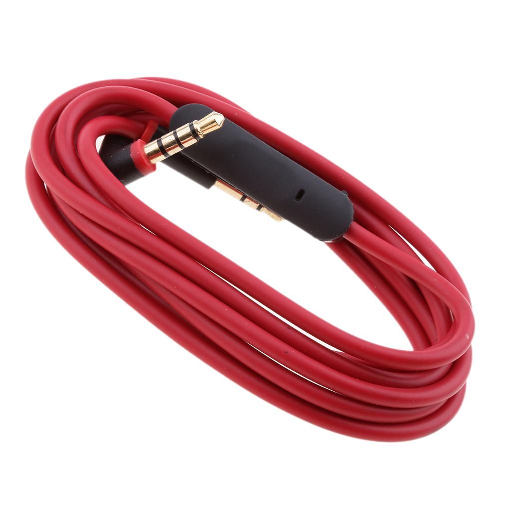 Replacement Audio Cable With Talk/Mic Remote For Beats By Dr. Dre Red