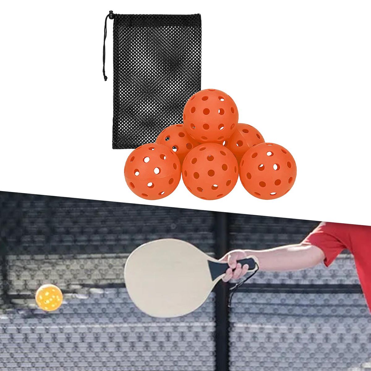 6Pcs Pickle Balls Durable Pickleball Balls For Adult