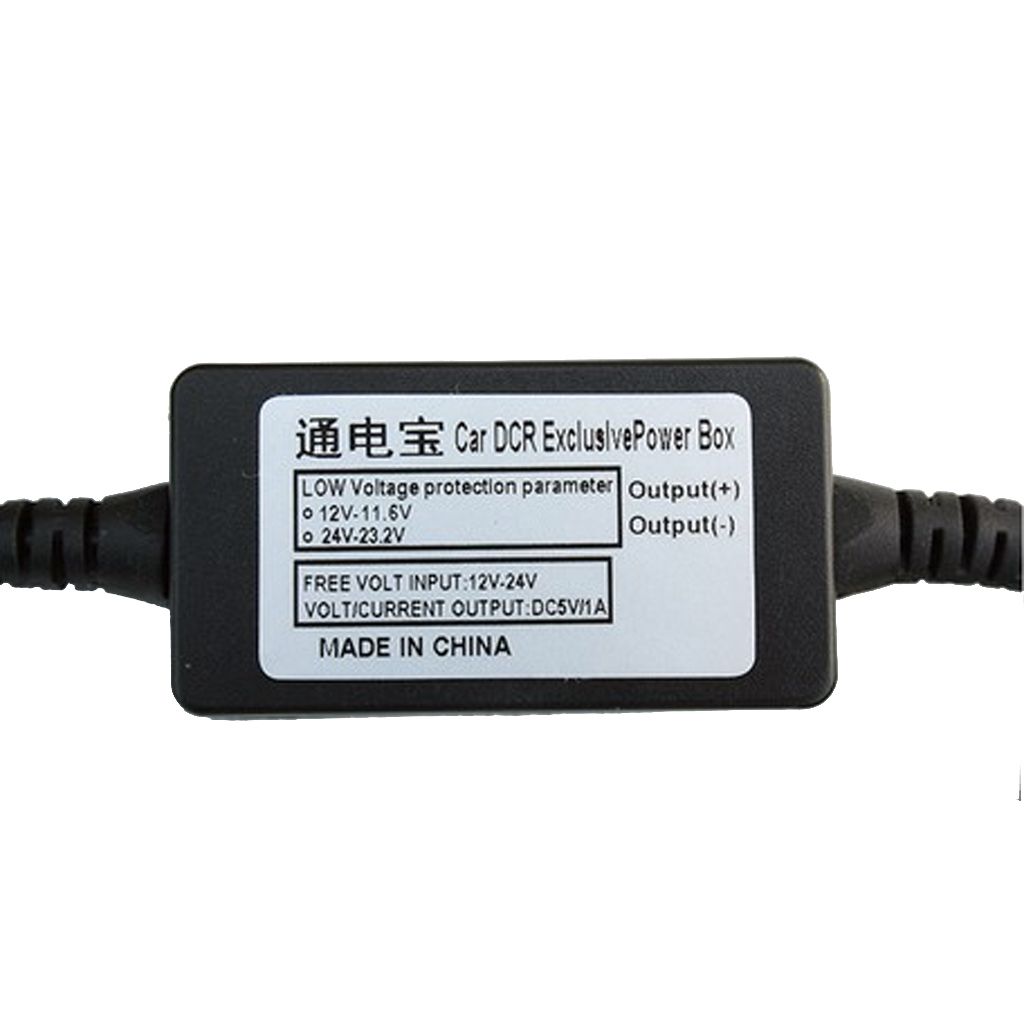 12v To 5v USB Car Charger Power Cord Adapter Cable For  Black