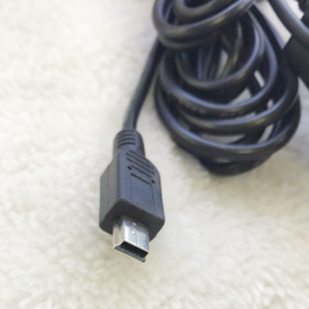 12v To 5v USB Car Charger Power Cord Adapter Cable For  Black