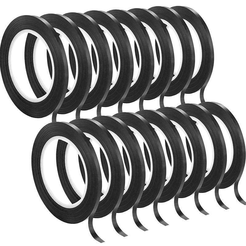 16 Pcs Whiteboard Graphic Chart TapeDry Erase Board Art TapeThin Black Gridding Graphic Tape3Mm WidthGlossy Black
