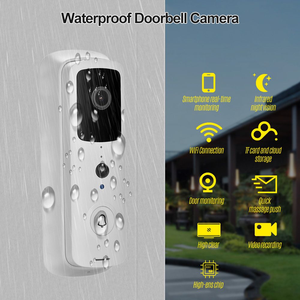 1080P WiFi Wireless Doorbell Waterproof Home Security Camera