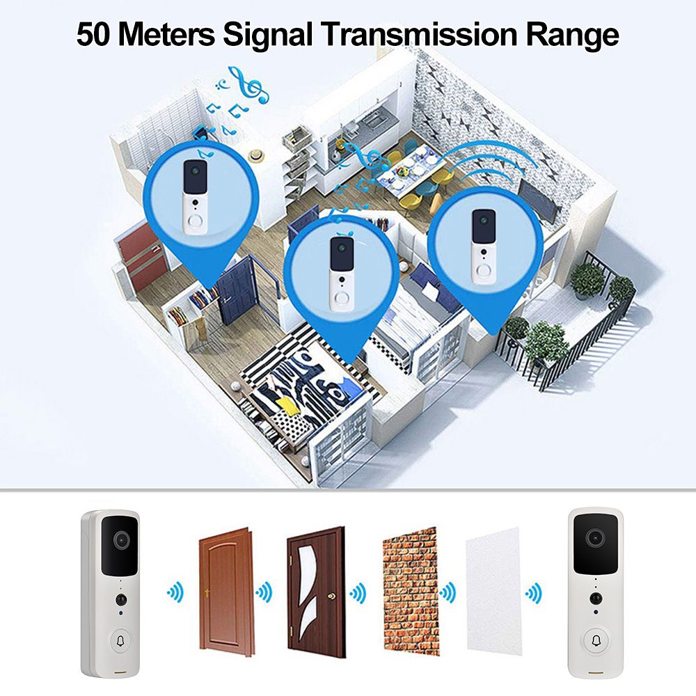 1080P WiFi Wireless Doorbell Waterproof Home Security Camera