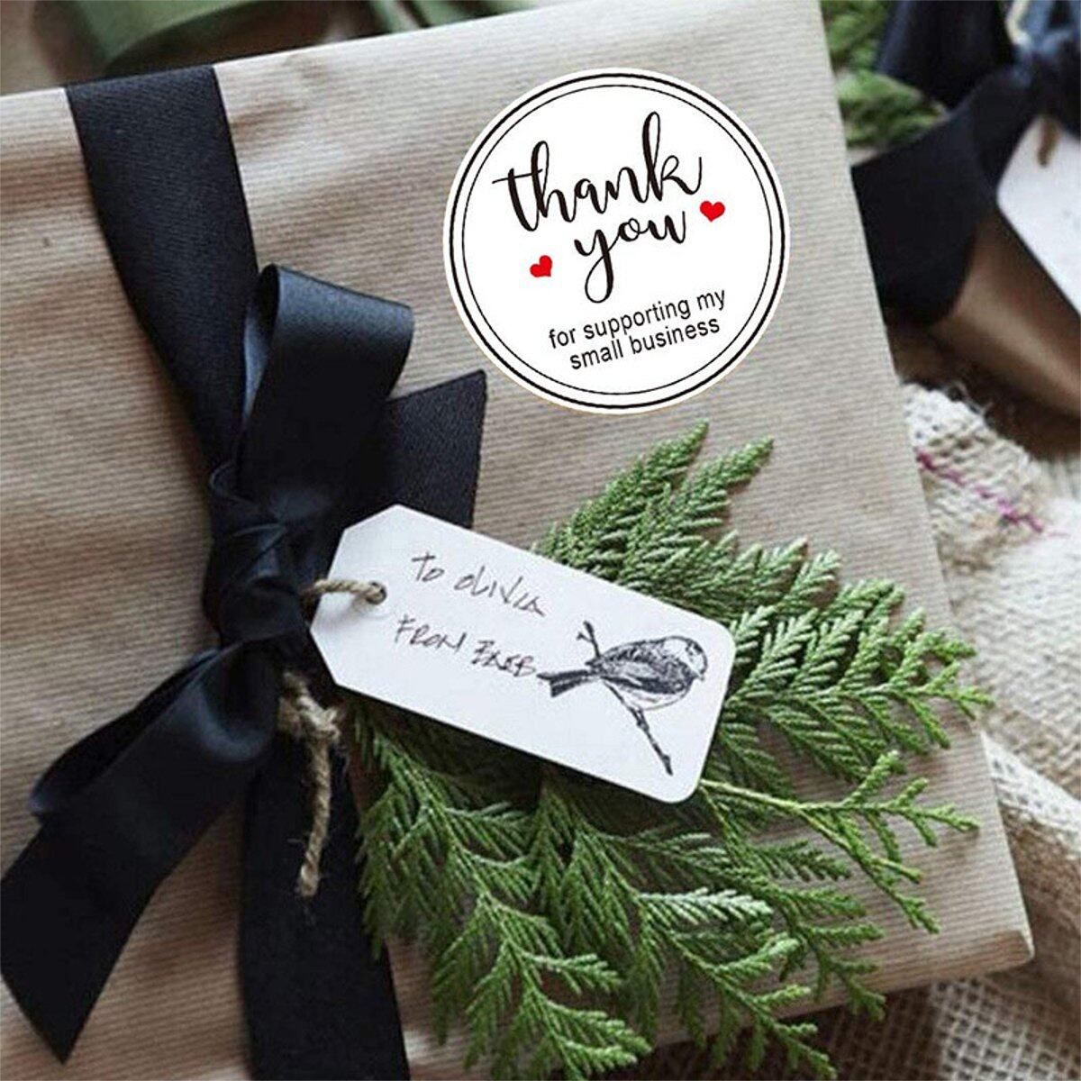 500Pcs/Roll 25mm Thank You Round Sticker 