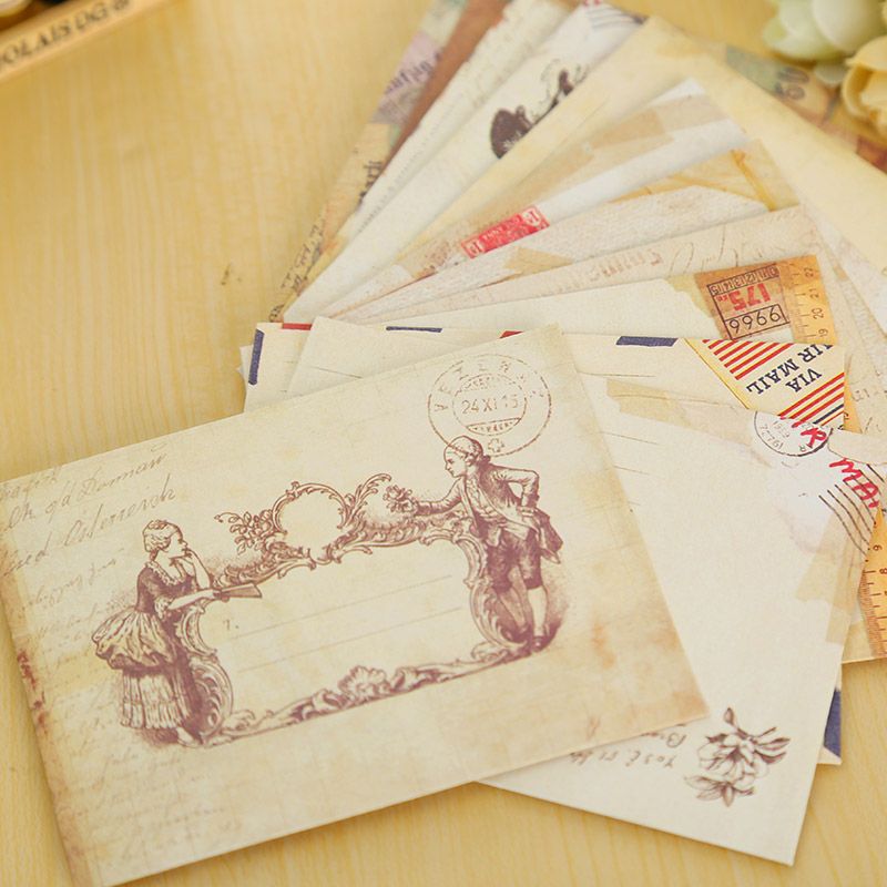 12 Pcs/lot Kraft Paper Envelope 12 Designs Cute Mi