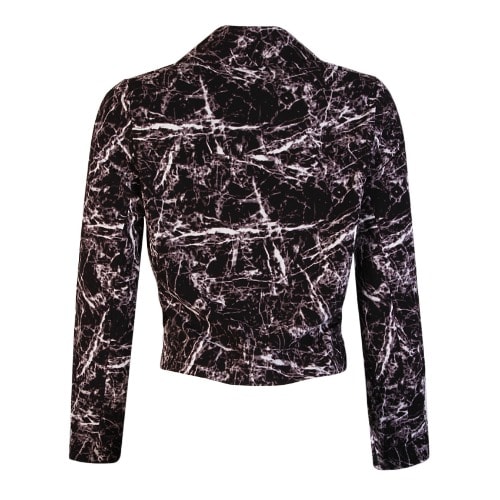Abstract Print Blazer - Monochrome