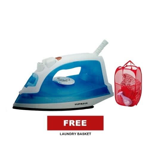 Steam Spray Iron - 1600w + Free Big Laundry Basket
