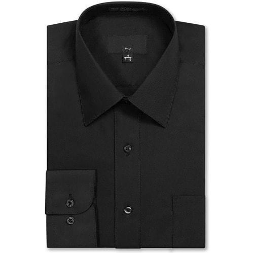 Men's Formal Dress Shirt  - Black