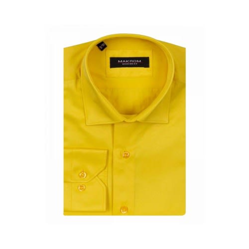 Men's Formal Dress Shirt  - Yellow